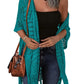 🔥 LIMITED-TIME Just £14.99!!😍Women’s Oversized Knit Cardigan – Lightweight Crochet Tassel Kimono for Summer 🌸