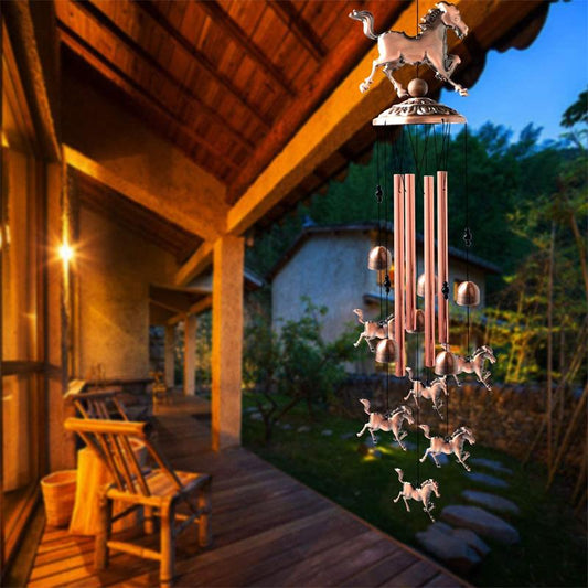 💥Last Day Sale 50% Off💥 Pure Hand-made Copper Horse Wind Chimes