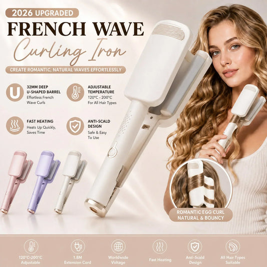 ✨💈 LIMITED-TIME ! 💐 Wavy Curling Iron – Salon shine & heat protection