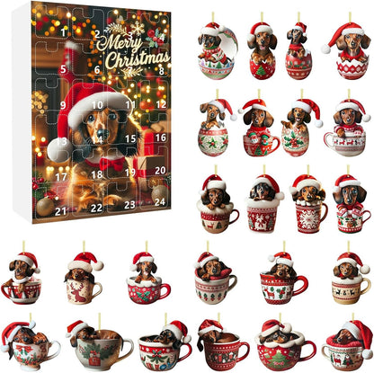 🎄Christmas Promotion 49% OFF🎅2025 Christmas Dachshund Advent Calendar🎁