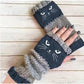 🔥Winter Hot Sale 49% off😻Cat Knitted Embroidery Fingerless Gloves - Cosy, Stylish, Casual Winter Wear