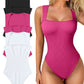 Hot sale 49% off 🩱Sexy Square Neck Sleeveless Tummy Control Tank Tops Bodysuits