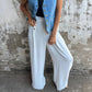 🎉Spring Hot Sale 🛍️Elastic Waist Button Loose Wide Leg Pants