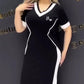 🎉Limited Hot Sale - 50% Off!! 🛍️Women's Trendy Striped V Neck Slim Fit Dress