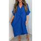 🌞2025 Summer New💕Women's V-Neck Irregular Loose Dress