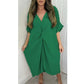 🌞2025 Summer New💕Women's V-Neck Irregular Loose Dress