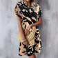 💥Last Day Special Sale 49% Off💃Women's Fashion Printed Button Short Sleeve Dresses