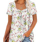 ⏰Hot Sale 50% Off⏰Women's Summer Pleated Printed Short-Sleeves