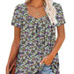 ⏰Hot Sale 50% Off⏰Women's Summer Pleated Printed Short-Sleeves