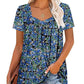 ⏰Hot Sale 50% Off⏰Women's Summer Pleated Printed Short-Sleeves