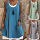 ⏰Last Day Sale 50% Off💃Women's Casual Loose Sleeveless Fake Two Piece Tank Dress