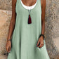 ⏰Last Day Sale 50% Off💃Women's Casual Loose Sleeveless Fake Two Piece Tank Dress