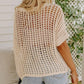 🔥Lsat Day 50% Off🔥⏰Womens Casual Short Sleeve Hollow Out Pullover Knit Tops