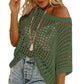 🔥Lsat Day 50% Off🔥⏰Womens Casual Short Sleeve Hollow Out Pullover Knit Tops