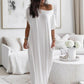 🔥Last Day Special 60% OFF💃Women's Off-Shoulder Batwing Sleeve Maxi Lounge Dress