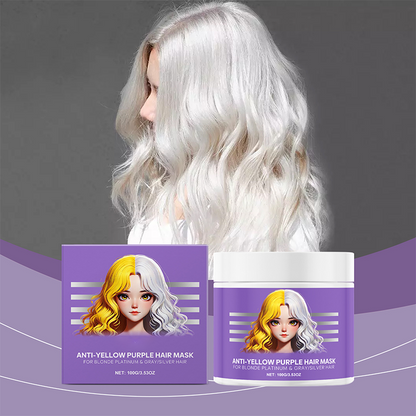 🔥Hot Sale - 50% OFF🔥Anti-Yellowing Purple Hair Mask🎨Say goodbye to Red Highlights!