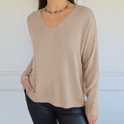 🍂Autumn Sale - 50% Off!💕Women's Loose-Fitting V-Neck Knit Top