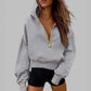 🍂Autumn Promotion 49%💕Women's Hooded Sweatshirt with Half zip