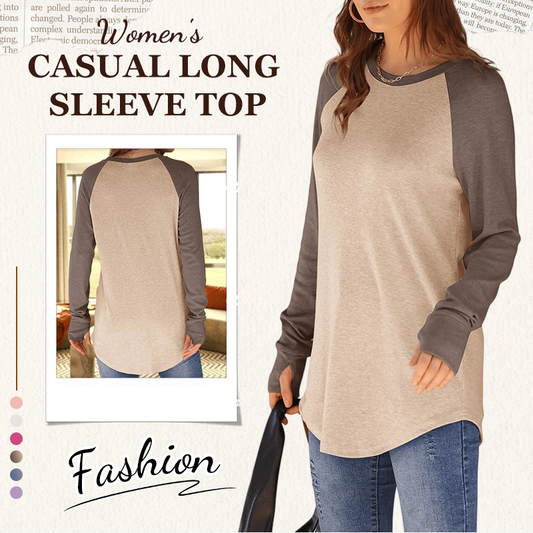 ⏰Hot Sale 49% OFF🔥Women's Casual Long Sleeve Round Neck Top
