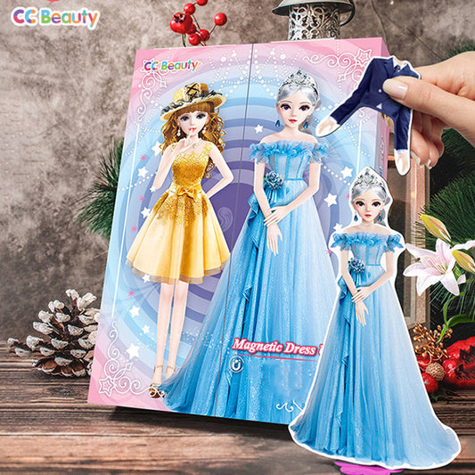 🔥2025 Hot Sale 50%OFF🎁👗Magnetic Princess Dress Up Paper Doll👸