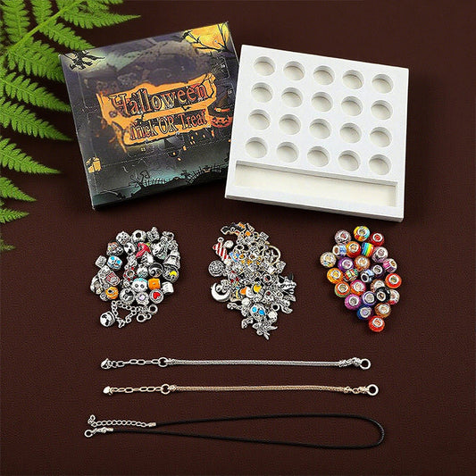 🎃👻LAST DAY PROMOTION - 50%OFF 💜🎁Halloween DIY Bracelet & Necklace Set