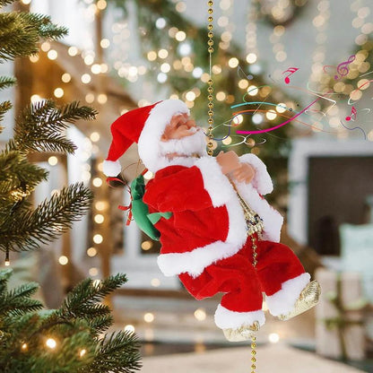 🎅2025 BEST GIFT -50% OFF🔥Electric Chimney Climbing Santa Claus Musical Toys