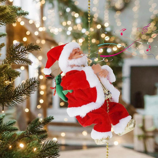 🎅2025 BEST GIFT -50% OFF🔥Electric Chimney Climbing Santa Claus Musical Toys
