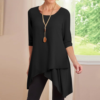 🍂Autumn Hot Sale 49% OFF🔥Women's Long Sleeve Asymmetrical Hem T-Shirt