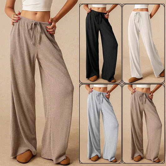 🔥Hot Sale 49% OFF💞Women’s Casual Soft Wide-Leg Pants With Drawstring