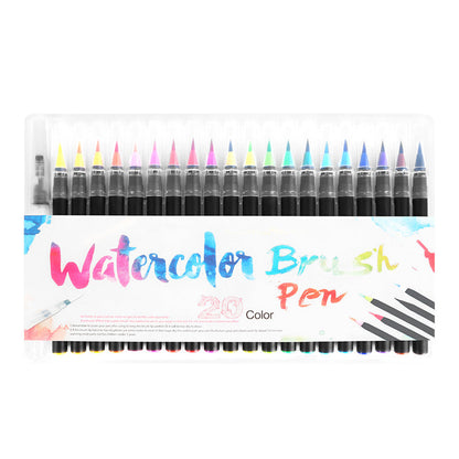 20🌈 Vibrant Colors ✒️ Waterproof Brush Pen Set