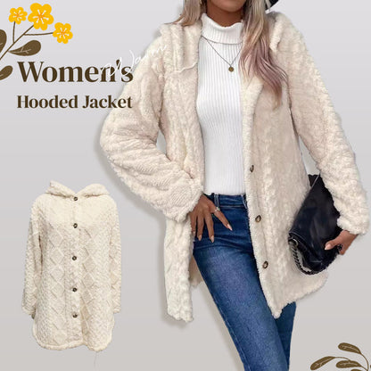 ✨New Year Sale 55%OFF🍂  Women's Warm Diamond-pattern Hooded Cardigan🧥