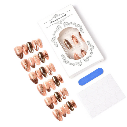 🎅✨Christmas Sale 50% OFF💥30 PCS Handcrafted Almond Press-On Nails Set💅