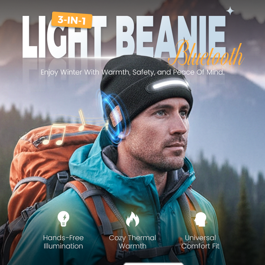 ⏳Limited time 50% discount💥🎁Rechargeable Bluetooth Beanie Hat with Light