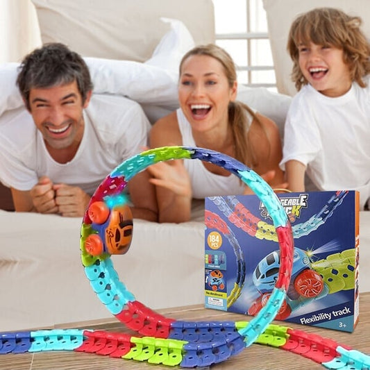 🔥Last Day Promotion 49% OFF🔥🎁Changeable Track with LED Light-Up Race Car🏎🏁