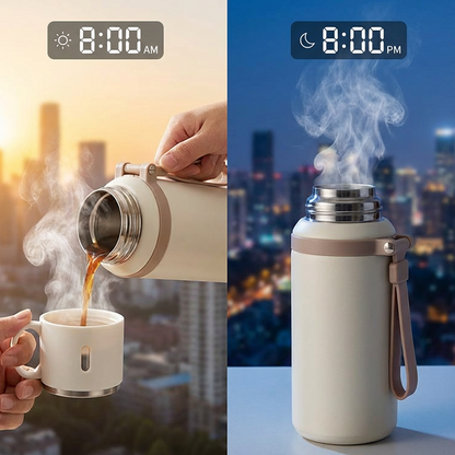 💥LAST DAY 60% OFF ☕2 in 1 Stainless Steel Vacuum Insulated Bottle with Lidded Cup🍵