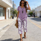 ⏰Hot Sale 50% OFF🎉Casual Round Neck Layered Tunic Top and Wide Leg Pants Set