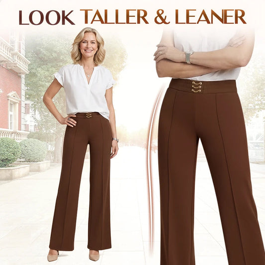 ⏳LAST DAY SALE 60% OFF !!📢Women's High-Waist Wide-Leg Trousers