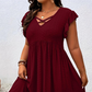 📢Last Day 50% Off!!⏰Women's V-Neck Ruffle Trim Dress