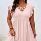 📢Last Day 50% Off!!⏰Women's V-Neck Ruffle Trim Dress