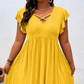 📢Last Day 50% Off!!⏰Women's V-Neck Ruffle Trim Dress