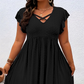 📢Last Day 50% Off!!⏰Women's V-Neck Ruffle Trim Dress