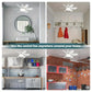 ⏰Summer Hot Sale 50% OFF🎁2-in-1 Portable Ceiling Fan & Light With Remote Control