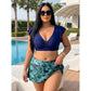 🏖️Summer Hot Sale 49% OFF🌊Women's Tropical Print Two-Piece Skirted Swimsuit👙🌴❤️