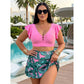 🏖️Summer Hot Sale 49% OFF🌊Women's Tropical Print Two-Piece Skirted Swimsuit👙🌴❤️