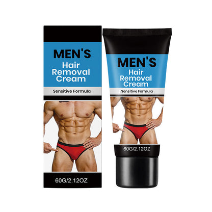 🔥 Buy 2 Get 1 Free🧔💨 Men's Gentle Hair Removal Cream – No Razor, No Pain, No Irritation | Smooth in 5 Mins ⏱️✨