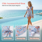 🏖️ Summer Hot Sale 50% OFF🌊👙 Women's Elegant V-Neck Tummy Control Swim Dress