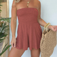 🏆Limited Time Special Sale 50% Off🔥Women Strapless Tube Dress Summer Beach Ruched Romper