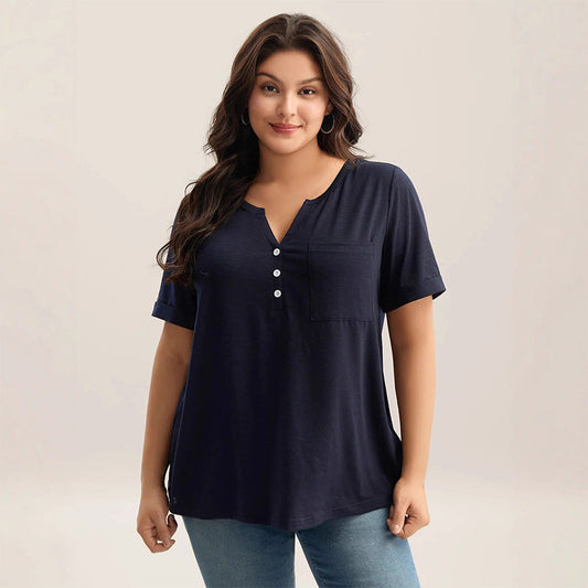 🔥 2026 Hot Sale 50% off !⚡Women's Casual Plus Size Short Sleeve T-Shirt