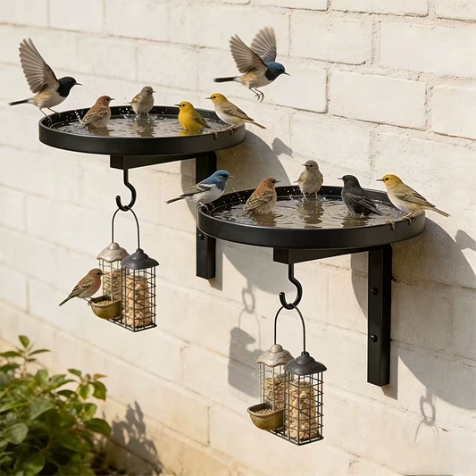 🔥2026 Hot Sale 60% OFF🐦🏡Wall-Mounted Metal Bird Bath