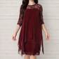 🎉 Last Day Promotion 50% OFF✨Women's Elegant High-Low Hem Lace Overlay Dress